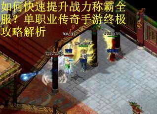 如何快速提升战力称霸全服？单职业传奇手游终极攻略解析