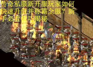 传奇私服新开服玩家如何快速升级并称霸全服？新手必看技巧揭秘