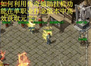 如何利用传奇辅助挂机功能在单职业打金版本中高效获取元宝？