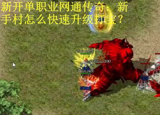 新开单职业网通传奇：新手村怎么快速升级打宝？