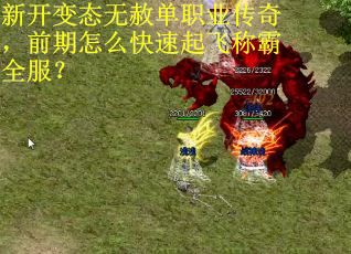 新开变态无赦单职业传奇，前期怎么快速起飞称霸全服？