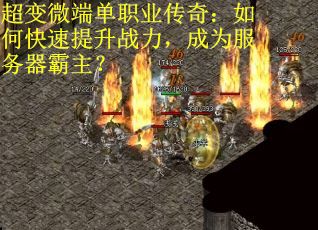 超变微端单职业传奇：如何快速提升战力，成为服务器霸主？