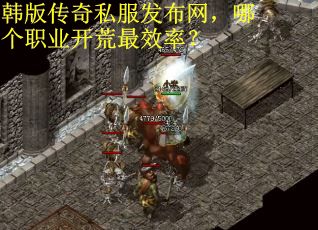 韩版传奇私服发布网，哪个职业开荒最效率？
