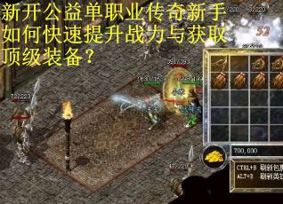 新开公益单职业传奇新手如何快速提升战力与获取顶级装备？