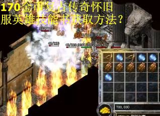 170金币复古传奇怀旧服英雄技能书获取方法？