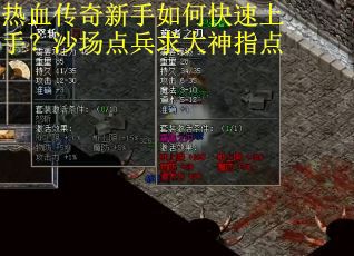 热血传奇新手如何快速上手？沙场点兵求大神指点