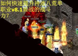 如何快速提升神迹八荒单职业v8.1盾战的战斗力？